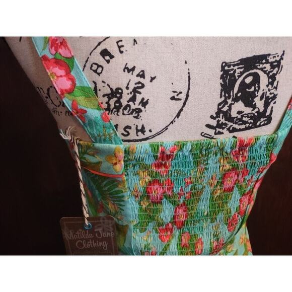 Matilda Jane Floral Dress Size 6 Hello Lovely by the Bay Blue Pinup Babydoll NEW - Picture 5 of 10